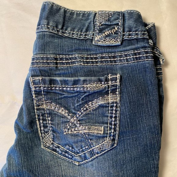 Amethyst Jeans Junior Sz 0. White Stitching RN 119815 Skinny - Picture 1 of 6